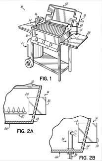 Drawing of barbecue grill.